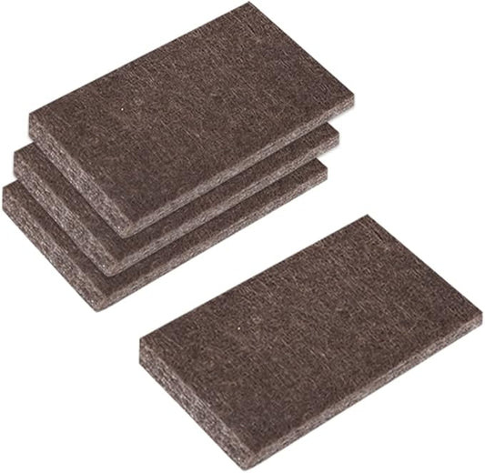 uxcell Felt Furniture Pads, 1.5 - inch x 1 - inch Self Adhesive Cuttable Anti Scratch Square Floor Protectors for Furniture Legs Hardwood Floor, Brown 16Pcs | Furniture Pads - TrueDesk