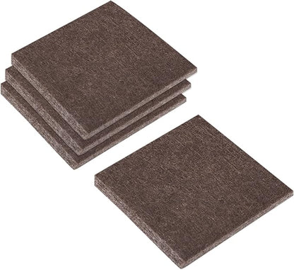 uxcell Felt Furniture Pads, 2 - inch x 2 - inch Self Adhesive Cuttable Anti Scratch Square Floor Protectors for Furniture Legs Hardwood Floor, Brown 12Pcs | Furniture Pads - TrueDesk