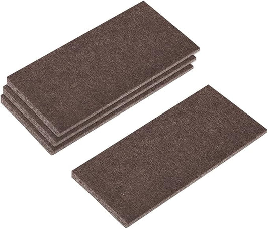uxcell Felt Furniture Pads, 4 - inch x 2 - inch Self Adhesive Cuttable Anti Scratch Square Floor Protectors for Furniture Legs Hardwood Floor, Brown 8Pcs | Furniture Pads - TrueDesk
