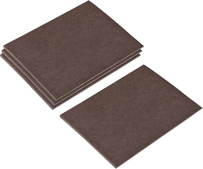 uxcell Felt Furniture Pads, 8 - inch x 6.3 - inch Self Adhesive Cuttable Anti Scratch Square Floor Protectors for Furniture Legs Hardwood Floor, Brown 4Pcs | Furniture Pads - TrueDesk