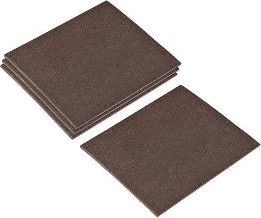 uxcell Felt Furniture Pads, 8 - inch x 7 - inch Self Adhesive Cuttable Anti Scratch Square Floor Protectors for Furniture Legs Hardwood Floor, Brown 4Pcs | Furniture Pads - TrueDesk
