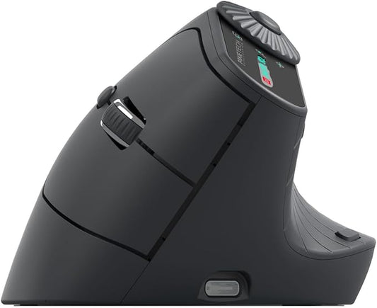 Vertical Ergonomic Mouse 2.4G Wireless BT Task Window Switching and Horizontal Scrolling,Adjustable DPI, Lightweight for Laptop,Desktop,PC,MacBook, Black (MKE 604) | Mice - TrueDesk