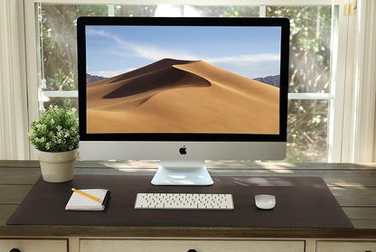Vine Creations Leather Desk Mat Large 36" x 20", Desk Protector Mat, PU Leather Desk Pad, Large Mouse Pad, Desk Blotter, Desk Pads on Top of Desks, Desk Matt for Desktop, Office Desk Mat (Dark Brown) | Desk Pads Blotters - TrueDesk