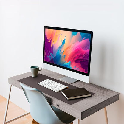 Vine Creations Leather Desk Mat Large 36" x 20", Desk Protector Mat, PU Leather Desk Pad, Large Mouse Pad, Desk Blotter, Desk Pads on Top of Desks, Desk Matt for Desktop, Office Desk Mat (Dark Brown) | Desk Pads Blotters - TrueDesk