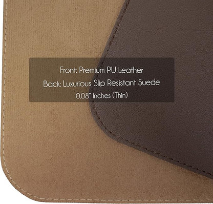 Vine Creations Leather Desk Mat Large 36" x 20", Desk Protector Mat, PU Leather Desk Pad, Non - Slip Large Mouse Pad, Desk Blotter, Desk Pads on Top of Desks, Office Desk Matt for Desktop (Dark Brown) | Desk Pads Blotters - TrueDesk