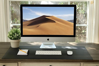 Vine Creations Leather Desk Mat Large 44" x 22", Desk Protector Mat, PU Leather Desk Pad, Large Mouse Pad, Desk Blotter, Desk Pads on Top of Desks, Desk Matt for Desktop, Office Desk Mat (Black) | Desk Pads Blotters - TrueDesk
