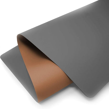Vine Creations Leather Desk Pad - Large 36" x 20", Desk Protector with PU Leather, Mouse Pad, Blotter for Office (Brown) | Desk Pads Blotters - TrueDesk