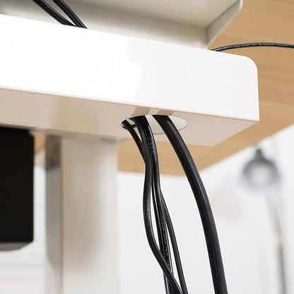 VIVO 2 Pack Under Desk 17 inch Cable Management Tray, Cord Organizer, Home Office Desk Accessories, White, DESK - AC06 - 2CW | Cable Raceways - TrueDesk