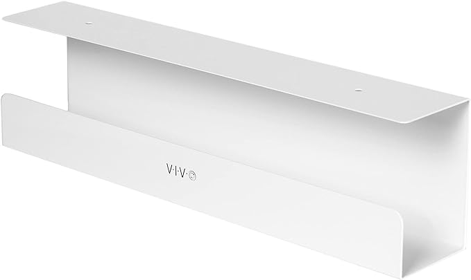 VIVO Under Desk 17 inch Cable Management Tray, Cord Organizer, Home Office Desk Accessories, White, DESK - AC06 - 1CW | Cable Raceways - TrueDesk