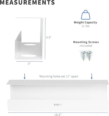 VIVO Under Desk 17 inch Cable Management Tray, Cord Organizer, Home Office Desk Accessories, White, DESK - AC06 - 1CW | Cable Raceways - TrueDesk