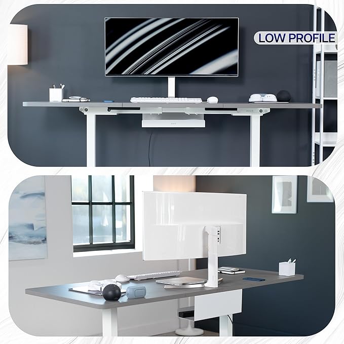 VIVO Under Desk 17 inch Extra Deep Cable Management Tray, Power Strip Holder, Cord Organizer, Wire Tamer for Office and Home, White, DESK - AC16 - 1CW | Cable Raceways - TrueDesk