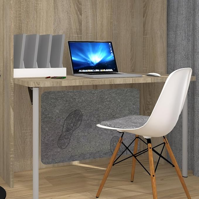 VOVCIG Adhesive - Backed Under - Desk Wall Protector, 31.5 X 23.6 inch Felt Cloth Wall Sticker Easy to Install Wall Protector from Furniture Sheet, Removes Without Residue | Desk Pads Blotters - TrueDesk