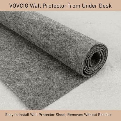 VOVCIG Under - Desk Wall Protector, 31.5 X 23.6 inch Felt Cloth Wall Sticker Easy to Install Wall Protector from Furniture Sheet, Removes Without Residue | Desk Pads Blotters - TrueDesk