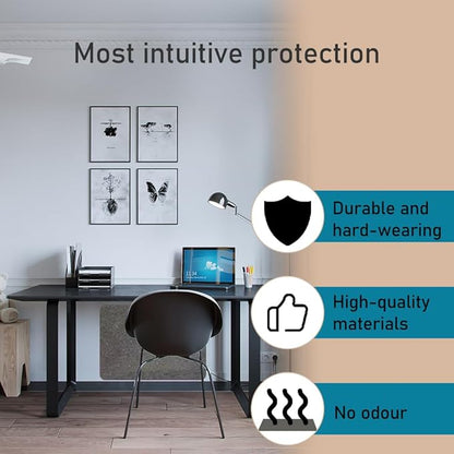 VOVCIG Under - Desk Wall Protector, 31.5 X 23.6 inch Felt Cloth Wall Sticker Easy to Install Wall Protector from Furniture Sheet, Removes Without Residue | Desk Pads Blotters - TrueDesk