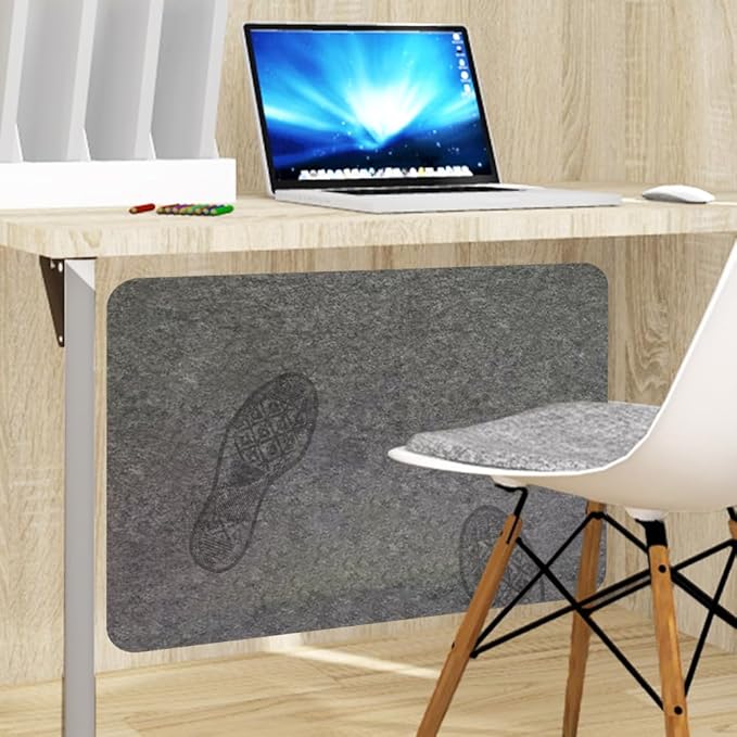VOVCIG Under - Desk Wall Protector, 31.5 X 23.6 inch Felt Cloth Wall Sticker Easy to Install Wall Protector from Furniture Sheet, Removes Without Residue | Desk Pads Blotters - TrueDesk