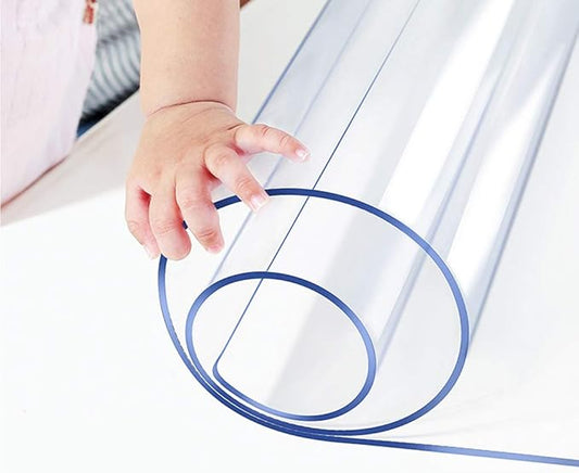 Wadrac Multisize Plastic Clear Table Cover Protector - 1.5mm Thick 36x80 in Non - Slip Easy Clean Transparent PVC Table Cloths Desk Covers Topper Pad for Dining Meeting Conference Table Computer Desk Pad | Table Pads - TrueDesk