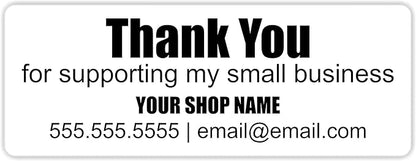 White Address Labels for Business - Personalized Return Address Labels, Custom Mailing Labels, Shipping Stickers for Envelopes and Packages (Thank You) | Address Labels - TrueDesk
