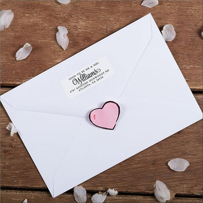 White Address Labels - Personalized Name Stickers, Custom Printed Return Mailing and Shipping Labels for Envelopes, Packages, Business, Home by PrettySweetParty (1000, Serif and Script) | Address Labels - TrueDesk