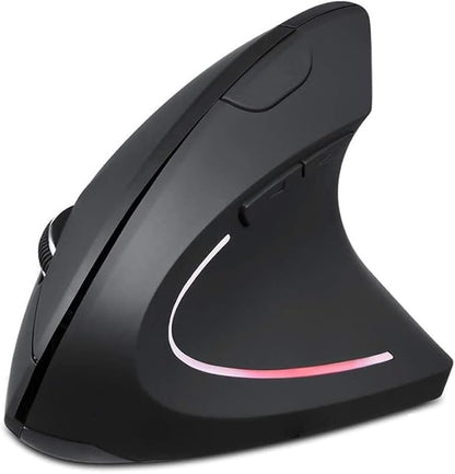Wireless Mouse Ergonomic Vertical Mouse Ergo LED Light High Precision Optical Cordless Lightweight Mice Gift for Boy Girl Adults for PC Computer Laptop Mac Office,with Side Buttons, 800/1200/1600 DPI | Gaming Mice - TrueDesk