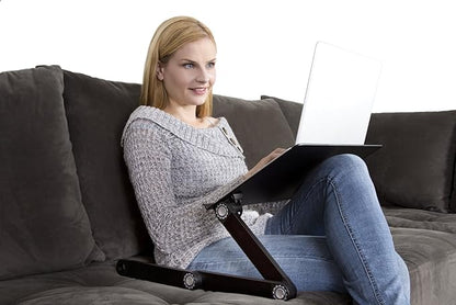 WorkEZ Adjustable Laptop Stand for Desk, Adjustable Height Laptop Stand, Ergonomic Foldable Portable PC Holder, Computer Riser, Home Office Supplies | Stands - TrueDesk
