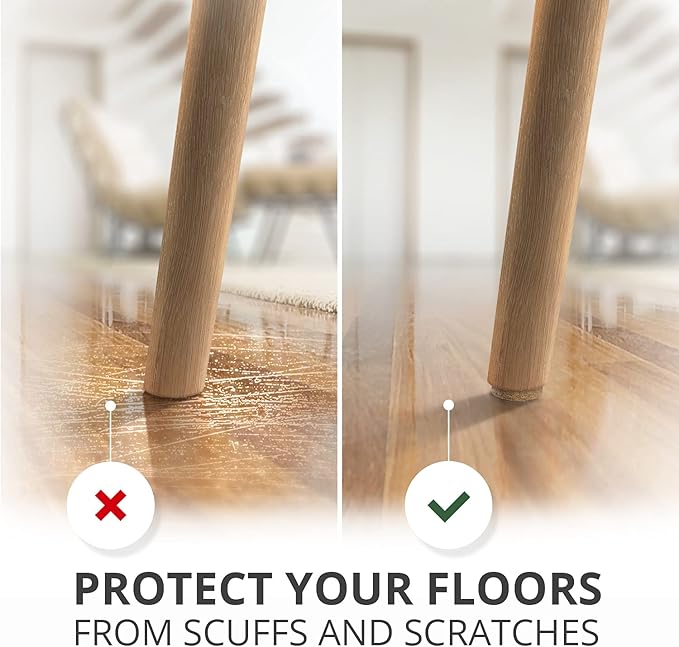 X - Protector 357 pcs Beige Felt Furniture Pads - Huge Quantity of Hardwood Floor Protectors with Many Big Sizes - Protect Any Type of Hard Floor | Furniture Pads - TrueDesk