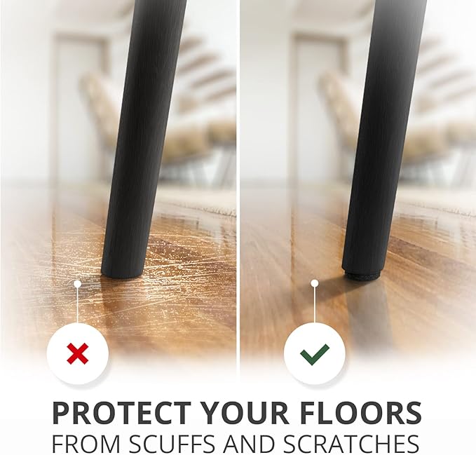 X - Protector 357 Pcs Black Felt Furniture Pads - Huge Quantity of Anti - Scratch, Heavy Duty Floor Protectors for Hardwood, Tile, Laminate - Suitable for Chairs, Tables, Sofa, Bed, Cabinet, Ottoman | Furniture Pads - TrueDesk