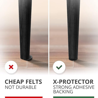 X - Protector 357 Pcs Black Felt Furniture Pads - Huge Quantity of Anti - Scratch, Heavy Duty Floor Protectors for Hardwood, Tile, Laminate - Suitable for Chairs, Tables, Sofa, Bed, Cabinet, Ottoman | Furniture Pads - TrueDesk