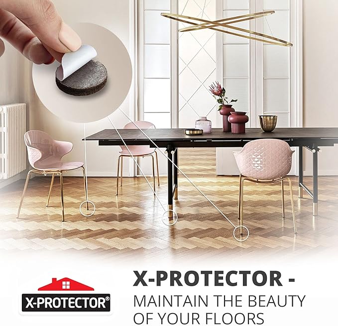 X - PROTECTOR 357 pcs Premium Huge Pack Felt Furniture Pads! Quantity of Furniture Sliders with Many Big Sizes – Your Ideal Floor Protectors. Protect Your Hardwood & Laminate Floor! | Furniture Pads - TrueDesk
