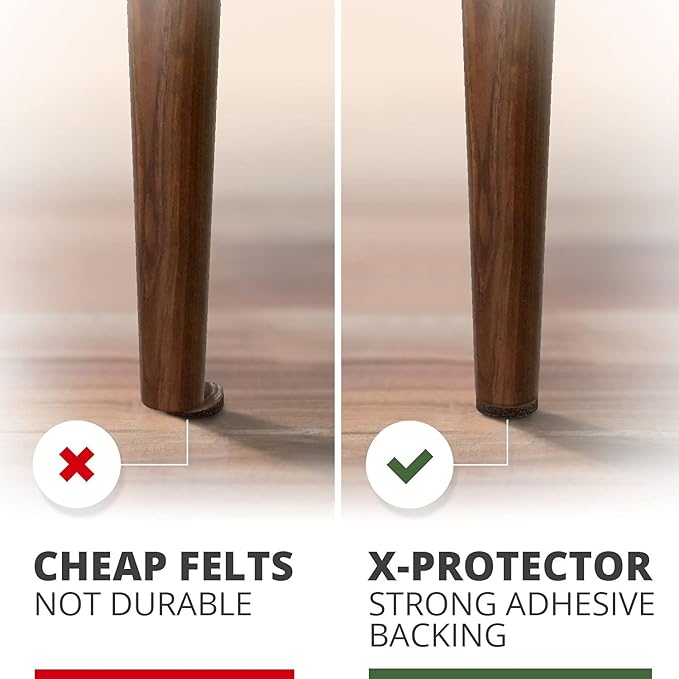 X - PROTECTOR 357 pcs Premium Huge Pack Felt Furniture Pads! Quantity of Furniture Sliders with Many Big Sizes – Your Ideal Floor Protectors. Protect Your Hardwood & Laminate Floor! | Furniture Pads - TrueDesk