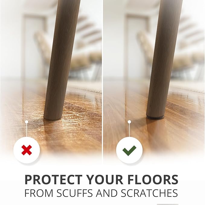 X - Protector Felt Furniture Pads - 24 Pcs 2" Round - Chair & Floor Protectors - For Hardwood Floors - Protect Your Floors! (Brown) | Furniture Pads - TrueDesk