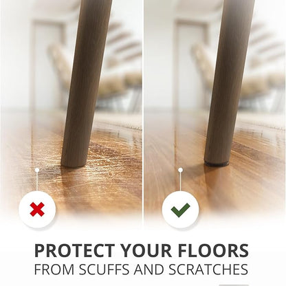 X - Protector Felt Furniture Pads - 24 Pcs 2" Round - Chair & Floor Protectors - For Hardwood Floors - Protect Your Floors! (Brown) | Furniture Pads - TrueDesk