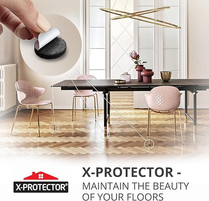 X - Protector Felt Furniture Pads - 24 Pcs 2" - Round Felt Pads for Furniture Feet - Protect Hardwood Floors! (Black) | Furniture Pads - TrueDesk