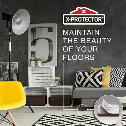 X - PROTECTOR Felt Furniture Pads - 48 PCS 1" - Felt Pads Floor Protectors - Chair Felt Pads - Felt Pads for Furniture Feet - Furniture Pads for Hardwood Floors - Protect Your Floors! (Brown, Square) | Furniture Pads - TrueDesk