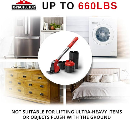 X - Protector Furniture Lifter Tool - Premium Furniture Jack Lifter Tool to Lift Furniture Easily - Appliance Lifter with 8.5" Adjustable Height - Ideal Jack to Lift Furniture Easily with Minimal Effort | Furniture Sliders - TrueDesk