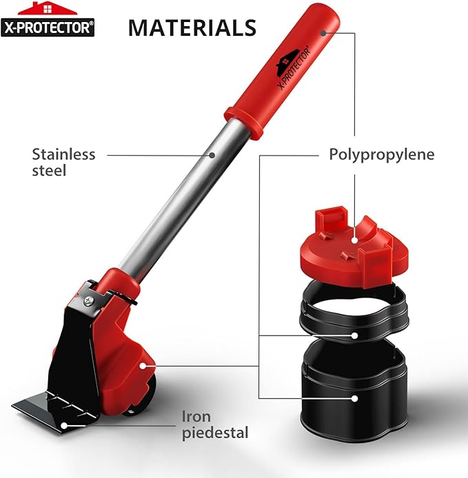 X - Protector Furniture Lifter Tool - Premium Furniture Jack Lifter Tool to Lift Furniture Easily - Appliance Lifter with 8.5" Adjustable Height - Ideal Jack to Lift Furniture Easily with Minimal Effort | Furniture Sliders - TrueDesk