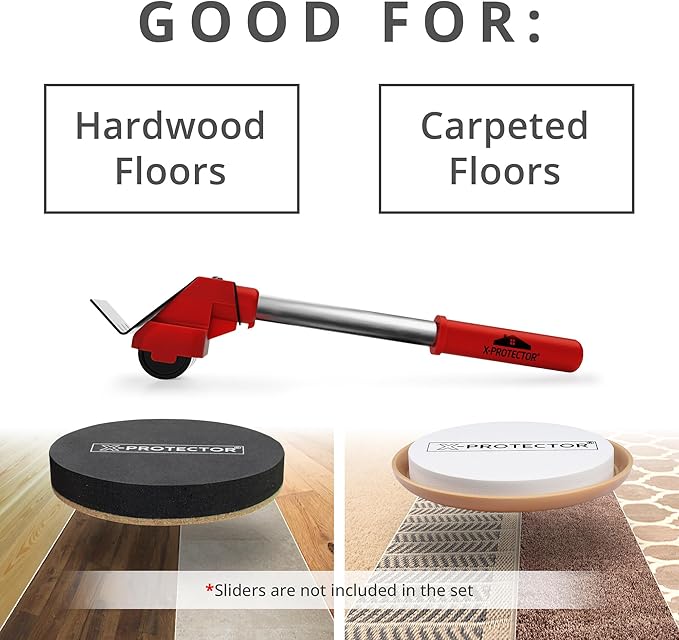 X - Protector Furniture Lifter Tool - Premium Furniture Jack Lifter Tool to Lift Furniture Easily - Appliance Lifter with 8.5" Adjustable Height - Ideal Jack to Lift Furniture Easily with Minimal Effort | Furniture Sliders - TrueDesk