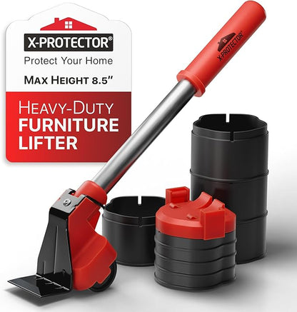 X - Protector Furniture Lifter Tool - Premium Furniture Jack Lifter Tool to Lift Furniture Easily - Appliance Lifter with 8.5" Adjustable Height - Ideal Jack to Lift Furniture Easily with Minimal Effort | Furniture Sliders - TrueDesk