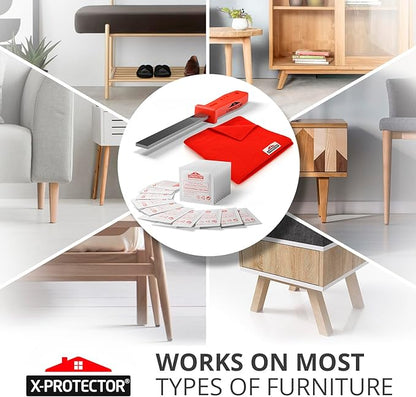 X - Protector Furniture Pads Preparation Set - Includes Metal File, Microfiber Cloth & 20 Cleaning Wipes - Furniture Surface Prep Kit for Easy Installation of Furniture Pads! | Furniture Pads - TrueDesk