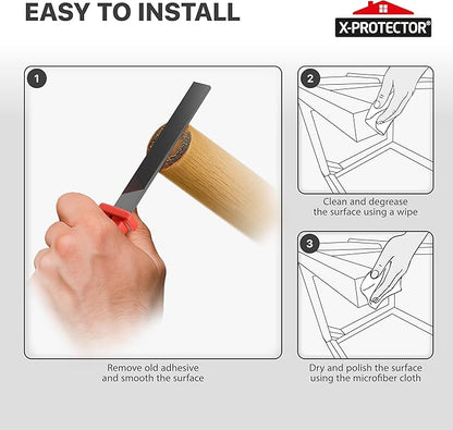 X - Protector Furniture Pads Preparation Set - Includes Metal File, Microfiber Cloth & 20 Cleaning Wipes - Furniture Surface Prep Kit for Easy Installation of Furniture Pads! | Furniture Pads - TrueDesk