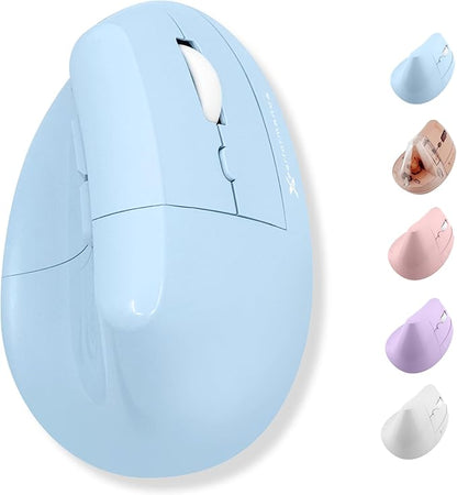 X9 Performance Wireless Vertical Ergonomic Mouse - (BT + 2.4Ghz) - Click in Comfort - Up to 4000 DPI, 6 Button, Rechargeable - Bluetooth Ergonomic Vertical Mouse Wireless - for Mac and PC - Blue | Mice - TrueDesk
