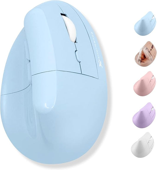 X9 Performance Wireless Vertical Ergonomic Mouse - (BT + 2.4Ghz) - Click in Comfort - Up to 4000 DPI, 6 Button, Rechargeable - Bluetooth Ergonomic Vertical Mouse Wireless - for Mac and PC - Blue | Mice - TrueDesk
