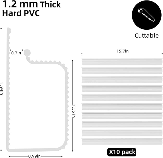 YECAYE 157in Cable Management, Cord Organizer,Easy Install Self - Adhesive Cable Organizer,Cord Management, Desk Wire Holder for Office Organization,Child and Pet Proofing, White | Cable Raceways - TrueDesk