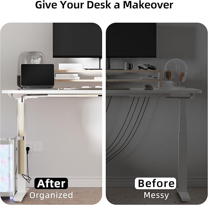 YECAYE 157in Cable Management, Cord Organizer,Easy Install Self - Adhesive Cable Organizer,Cord Management, Desk Wire Holder for Office Organization,Child and Pet Proofing, Beige | Cable Raceways - TrueDesk