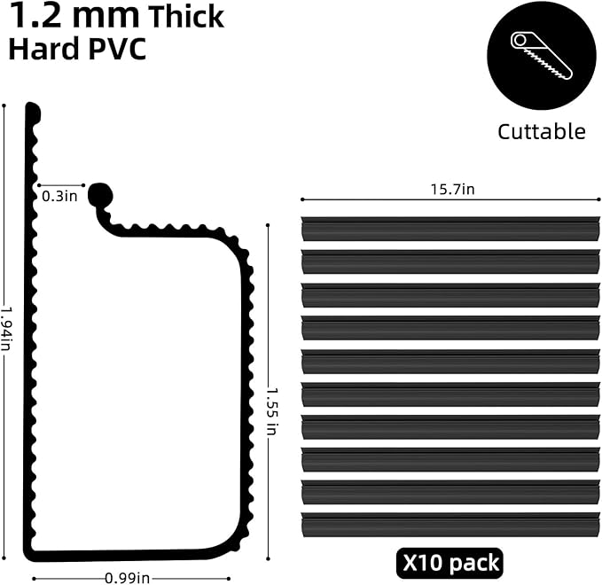 YECAYE 157in Cable Management, Cord Organizer,Easy Install Self - Adhesive Cord Hider, Cable Organizer, Cable Hider for Office Organization,Child & Pet Proof, Black | Cable Raceways - TrueDesk