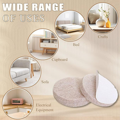 Yelanon Felt Furniture Pads for Hardwood Floors - 216 Pcs Premium Felt Pads for Chair Legs, Floor Protectors for Furniture, Beige & Black | Furniture Pads - TrueDesk