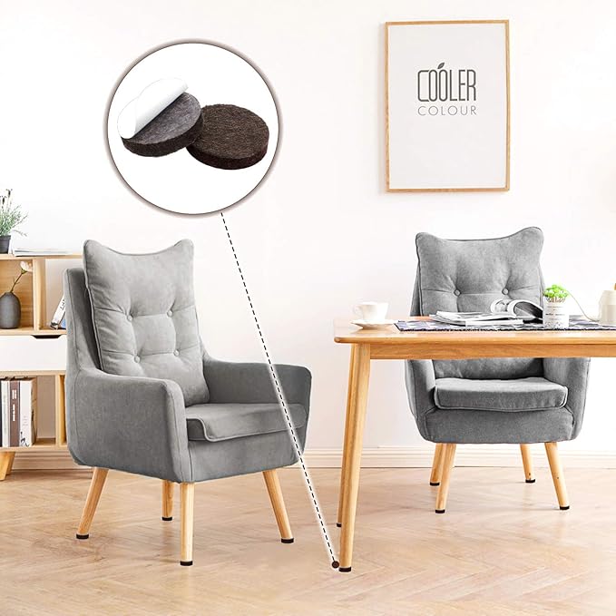 Yelanon Felt Furniture Pads for Hardwood Floors - 216 Pcs Premium Felt Pads for Chair Legs, Floor Protectors for Furniture, Brown | Furniture Pads - TrueDesk