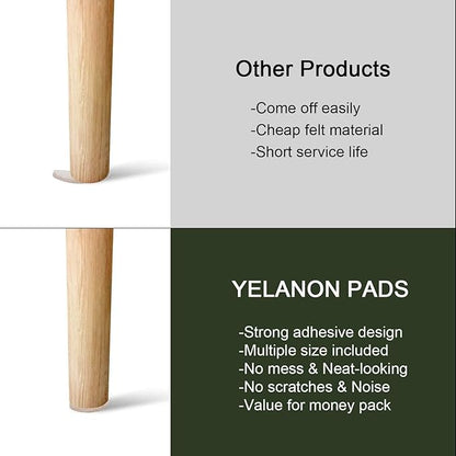 Yelanon Felt Furniture Pads for Hardwood Floors - 80 Pcs Premium Felt Pads for Chair Legs, Floor Protectors for Furniture, Beige | Furniture Pads - TrueDesk