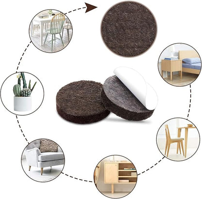 Yelanon Felt Furniture Pads for Hardwood Floors - 80 Pcs Premium Felt Pads for Chair Legs, Floor Protectors for Furniture,Brown&Beige | Furniture Pads - TrueDesk