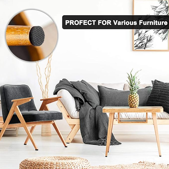 Yelanon Non Slip Furniture Pads - 36 pcs 1’’Furniture Grippers, Non Skid Furniture Legs,Self Adhesive Rubber Furniture Feet, Anti Slide Furniture Hardwood Floor Protector for Keep Furniture Stoppers | Furniture Pads - TrueDesk