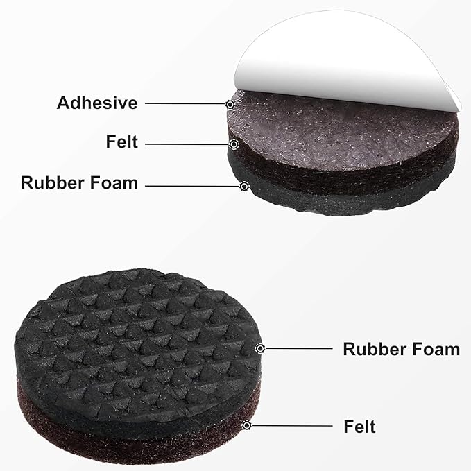 Yelanon Non Slip Furniture Pads – 8pcs 3" Rubber Furniture Pads (4 Round + 4 Square), Anti Slip Furniture Grippers for Hardwood Floors, Floor Protectors to Prevent Sliding & Scratches | Furniture Pads - TrueDesk